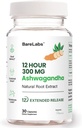 Ashwagandha 300 mg + 12 Saat Zaman Yayın Kökleri (Prolanza®) + Stres, Uyku ve Enerji Desteği Erkekler ve Kadınlar için Tamam - 30 Gün Supply