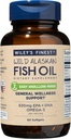 Wiley's Finest Wild Alaskan Fish Oil Easy Swallow Minis - Omega-3 Fish Oil Supplement for Yetişkinler and Kids - Double-Strength 630 mg EPA ve DHA Natural Supplement - 60 Mini Softgels (30 hizmet)