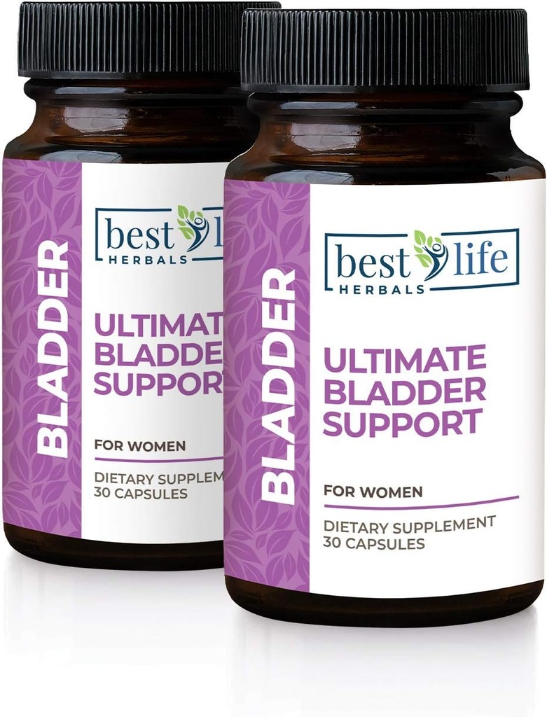 Best Life Herbals Women's Ultimate Bladder Support and Control Supplement for Incontinence, Leakage ve Overactive Bladder - 2 Şişes