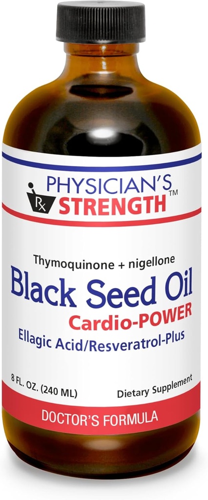 Δύναμη του γιατρού Μαύρος σπόρος Cardio-Power - 8 fl oz - Ellagic Acid/Resveratrol-Plus - Υποστηρίζει καλύτερη υγεία - Μη ΓΤΟ - 48 Υπηρεσίες
