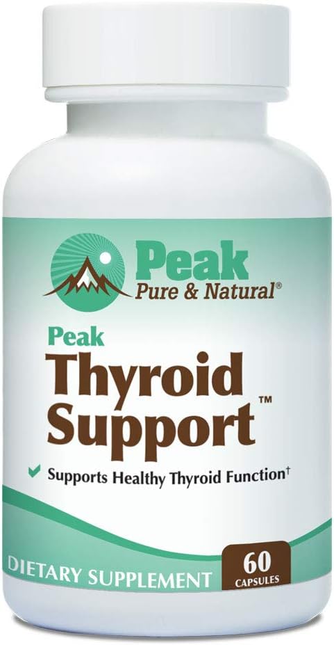 Yourroid Support by Peak Pure & Natural | Yourroid Supplement and Metabolism Branson to Support Kilo Bakım | Iodine Supplement Perfect for Underactive Yourroid | 60 Capsules