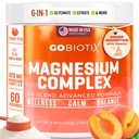 GoBiotix Μαγνήσιο Γλυκινικό Σκόνη – Κορτιζόλη Συμπληρώματα για γυναίκες και άνδρες – Υψηλής Απορρόφησης Μαγνήσιο Σύμπλεγμα Συμπλήρωμα ηρεμίας με Κιτρικό, Μηλεϊνό – Χωρίς ζάχαρη – 420 mg, 60 Σερβιέτες - Τσάι Peachάκινο