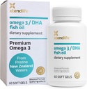 Xtendlife Omega 3 DHA Fish Oil - 700 mg DHA ve 300 mg EPA ile 1100 mg - Omega 3 6 9 Kalp ve Beyin için Tamam - 1 Ay Supply (60 Kont)