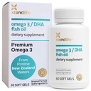 Xtendlife Omega 3 DHA Fish Oil for Heart, Brain & Joint Health - 1100mg Omega - 3 with 700mg DHA & 300mg EPA - 1 Month Supply (60 Count)