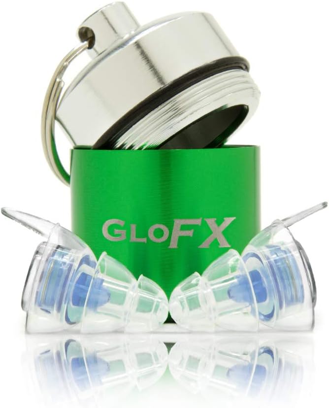 Glofx Ear Plugs - Music Events Konserleri ve Festivaller için Rahat İşitme Koruma - Musician Gürültü Reusable Earjurs High Fidelity