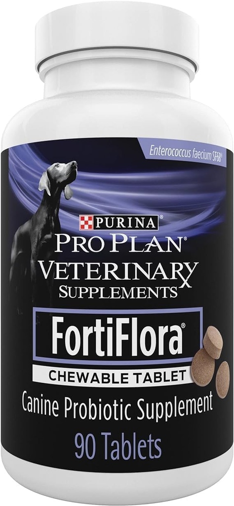 Purina Pro Σχέδιο Κτηνιατρικά συμπληρώματα FortiFlora Chewable Dog Probiotic Συμπληρωματικά δισκία 90 ct. Canister