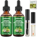 Castor Oil Organic ve Pure Cold Pressed Unrefined Eyelash Büyüme Serum, Hexane Free Glass Şişe Lash, Kadınlar için Noel Hediyeleri