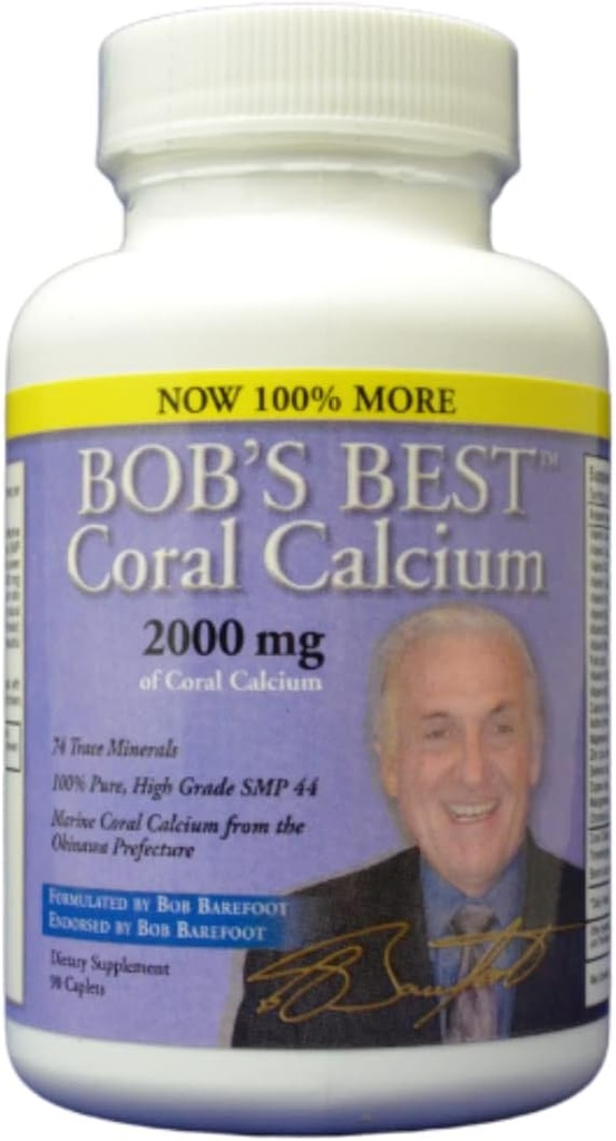 Best Coral Calcium του Bob, 2000 mg, 90 πτερύγια