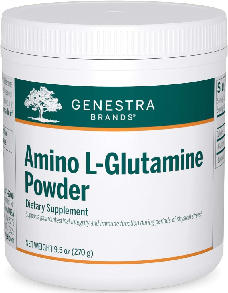 Genstra Brands Reese L-Glutamine Toz | Este Acid Supplement for GI and Immune Health | 9.5 Ounces