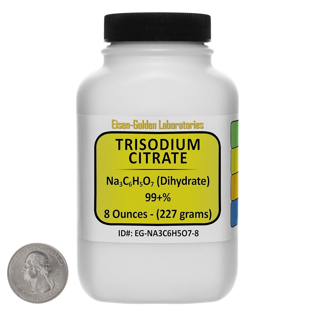 Trisodium Citrate [Na3C6H5O7]% 99+ USP Grade Toz 8 Oz bir Uzayda-Saver Şişe
