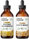 Άγρια & οργανικά Μάιτακε Mushroom Βάμμα 4 fl oz & Mane του Λέοντα Βάμμα 4 fl oz