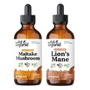 Άγρια & οργανικά Μάιτακε Mushroom Βάμμα 4 fl oz & Mane του Λέοντα Βάμμα 4 fl oz