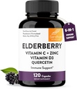 Sandhu's Elderberry βιταμίνη C και ψευδάργυρος με βιταμίνη D3 & Quercetin 
