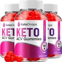 (3 Pack) Keto Drops ACV Gummies - Gelişmiş Formula Drops Keto Plus ACV Apple Cider Vinegar ACV Diyetary Supplement Men Women (180 Gummies)