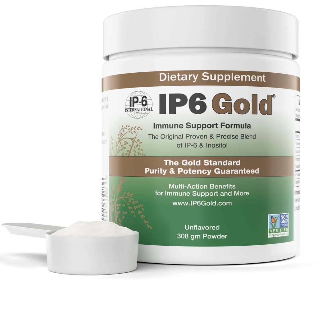 IP6 Gold, IP-6 & Myo-Inositol, Unflavored Toz 308 gm - Inositol Hexa fosfat Supplement - Vegan, GMO, Gluten Free