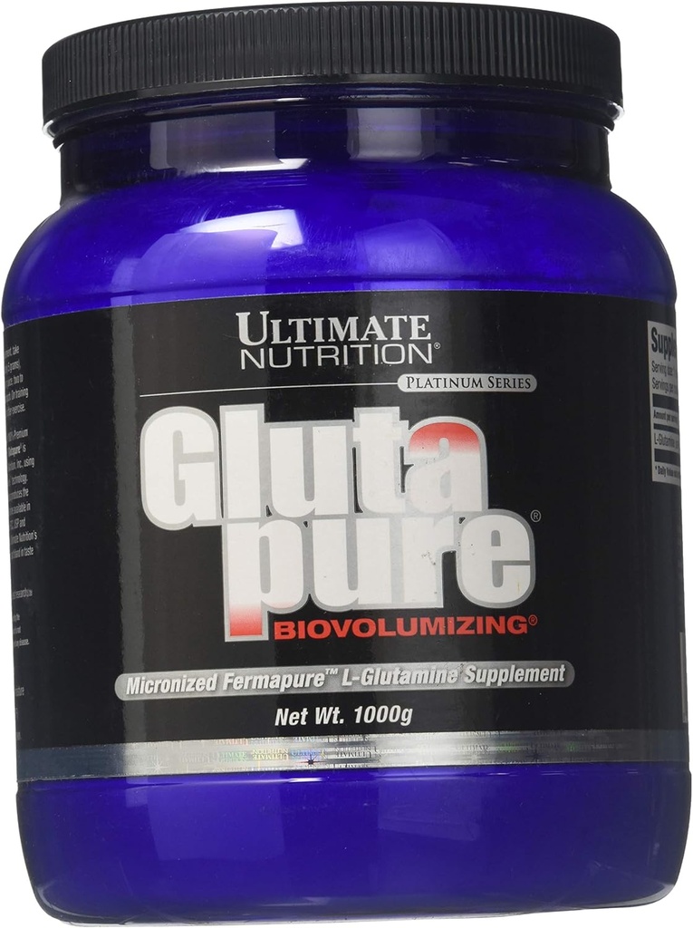 Ultimate Beslenme Gluta Pure Biovoluning Micronized Fermapure L-Glutamine, Intestinal Health Regulation, Muscle Recovery, Immune Support Supplement 1000GG