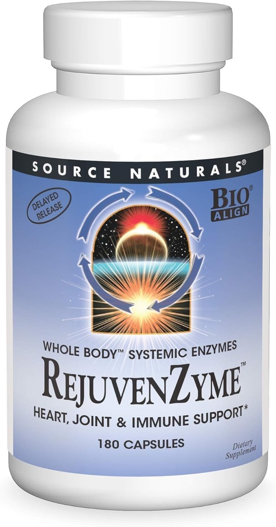 Source Naturals RejuvenZyme - For Heart, Joint & Immune Support - 180 Capsules