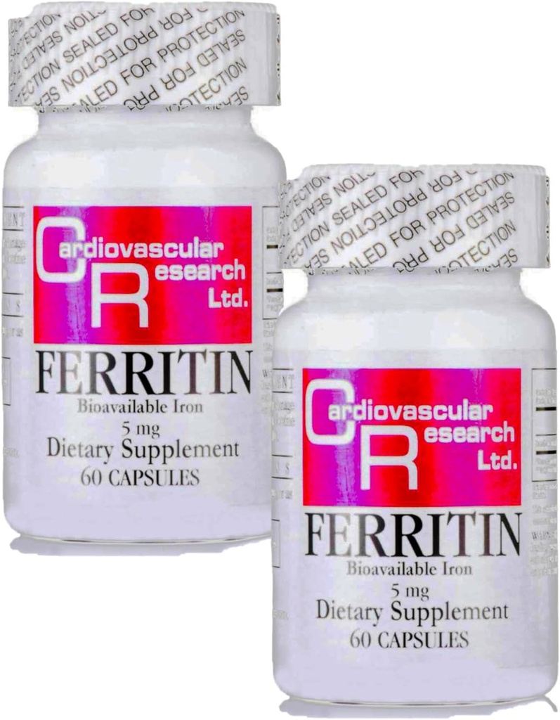 Cardiovascular Araştırma Ferritin (bio available Iron), 60 Kont (Pack of 2)