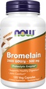 Şimdi Gıdalar Tamamlıyor, Bromelain (Doğal Proteolytic Enzyme) 2,400 GDU/g - 500 mg, Natural Proteolytic Enzyme*, 120 Veg Capsules