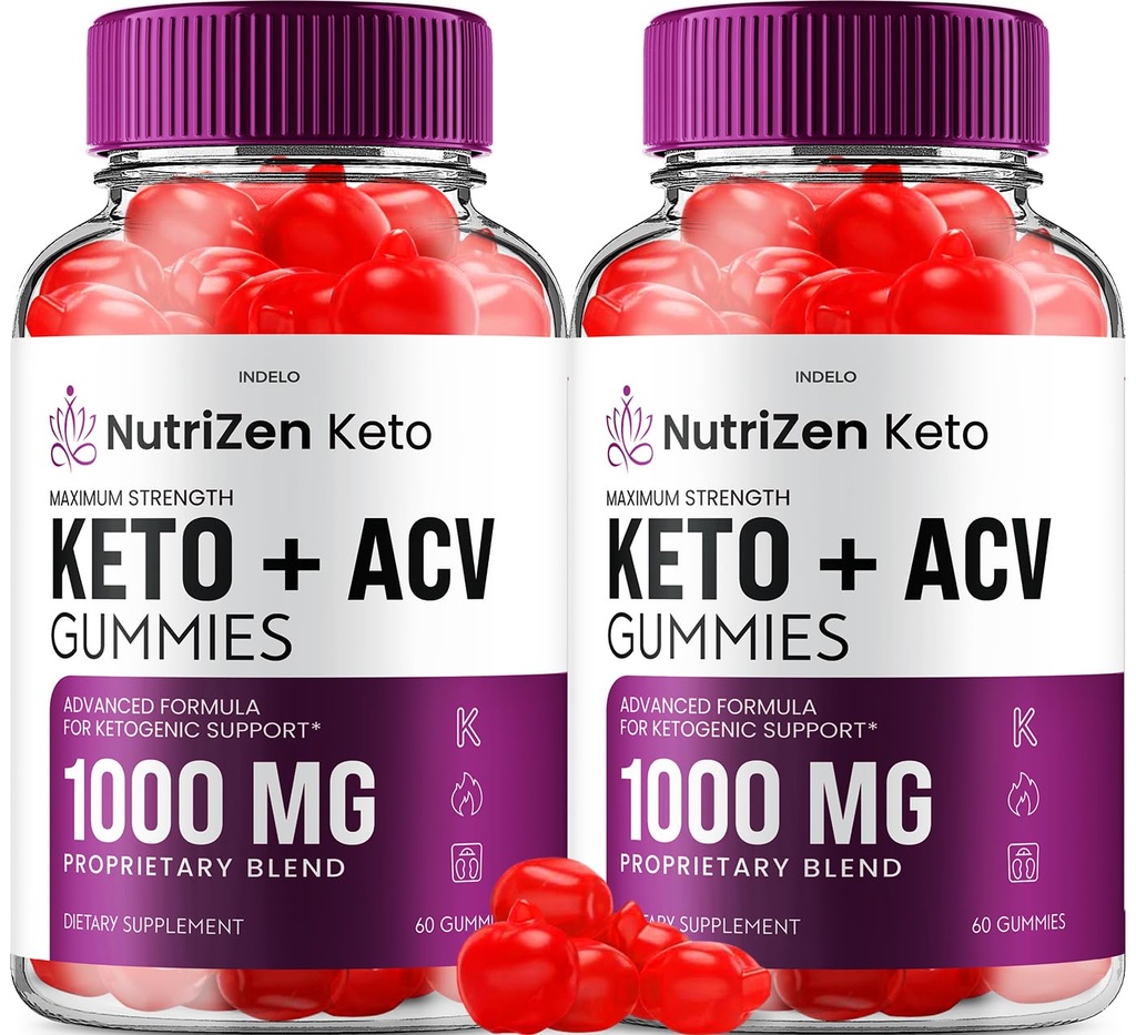 (2 Pack) NutriZen Keto ACV Gummies - Σύνθετη Φόρμουλα Nutri Zen Keto Plus ACV Gummies Apple Cider Vinegar Keto Nutrizen ACV Gummies Dietary Supplement Κριτικές Άνδρες Γυναίκες (120 Gummies)