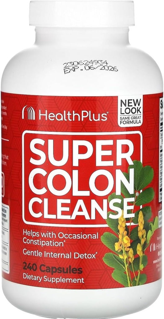 Sağlık Plus Super Colon Cleanse: 10 Günlük Temiz -Detox | 18 Temiz, 720 Capsules, Paket değişebilir