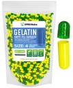 XPRS Nutra Boyutu 4 Boş Kapsüller - 1000 Kont Küçük Boş Gelatin Capsules Pills - DIY Capsule - Bovine Pill Gel Caps (Green/Yellow)