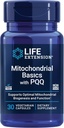 Life Extension Mitochondrial Basics with PQ, L-Taurine, R-lipoic Asit, Hücre Enerji Üretimi, Beyin ve Kalp Sağlığı, Gluten-Free, Non-GMO, Vegetarian, 30 Capsules
