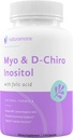 Myo-Inositol & D-Chiro Inositol, Daily Folate'nin% 100'ü ile karıştırıyor - 40:1 Fiziksel Oran - Polycystic Ovary Sendromu (PCOS), Hormonal Denge ve Ovarian Destek 120 Capsules