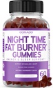 Νυχτερινή ώρα Fat Burner Gummies (60 Count) Βάρος Απώλεια & Μεταβολισμός - Χωρίς ζάχαρη - Delicious Raspberry Flavored Melaton Supplement Gummies - Vegan Safe - Third Party Tested - Made in USA