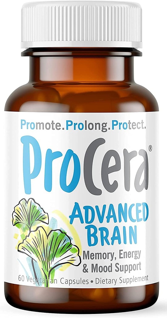 Procera Advanced Brain - Fast Acting - Malzemeler 100+ Çalışma tarafından Desteklendi - Memory, Recall - Concentration - Clears Fog - mental Clarity - Slows Cognitive Decline - 60 Counting - Malzemeler - Görseller Bilişsel Aralık