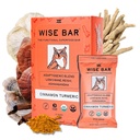 Reishi, Lions Mane & Ashwagandha, Organik Vegan & Gluten Free Snacks for Natural Focus, Energy & Immunity Support, Cinnamon Turmeric Flavor, 12 Count