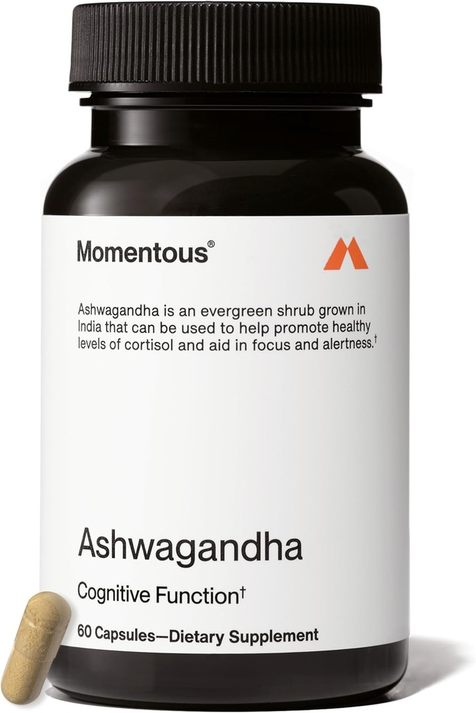 Anous Ashwagandha Supplement - 300 mg NooGandha Ashwagandha Extract - Cognitive Performance, Alertness, & Focus Support - NSF Spor için sertifikalı - Vegan - GMO- & Gluten-Free - 60 Hizmetler