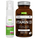 Καθημερινή βιταμίνη D3 + Super B12-Complex 5000mcg Χορτοφαγικό πακέτο, 365 2000iu Βιταμίνη D3 δισκία + Υψηλή δύναμη B12 Cherry Flavor Sublingual Spray, από Igenus