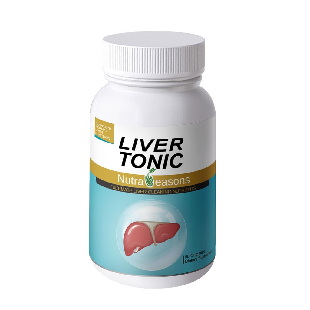 Liver Tonic - Yeni Ambalaj – Liver Cleanse Detox & Repair with Milk Thistle, NAC, Choline Bitartrate, Ginger, Turmeric, Dandelion Root, Artichoke Extract, Schisandra Berry, 60 vege caps