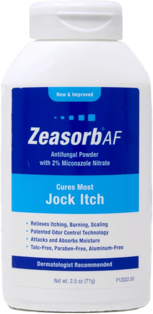 Zeasorb-AF Super Absorbent Antifungal Tedavi Toz Jock Itch 2.5 oz (Pazar 11)