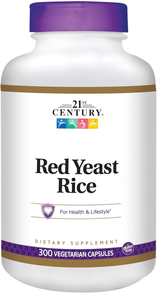 21. Yüzyıl Red Yeast Rice Extract Veg Capsules, 300 Kont
