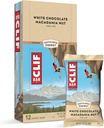 Clif Bars - Enerji Barları - Beyaz Çikolata Macadamia Nut Flavor - Organik Oats - Plant bazlı Gıda - Vejetaryen - Kosher (2.4 Ounce protein Bars, 12 Kont) Ambalaj Vary