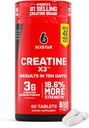 Έξι χάπια Creatine Star, X3 (60 Caplets) - Createine για γυναίκες & άνδρες - Κάψουλες Creatine Υποστήριξη μυϊκή δύναμη - Pre & Post συμπλήρωμα Createout για την αποκατάσταση των μυών & κτίριο - 20 εξυπηρετήσεις