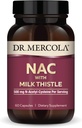 Δρ. Mercola NAC με Γαϊδουράγκαθο Γάλα - με Αντιοξειδωτικά - Υποστηρίζει τις Φυσιολογικές Διαδικασίες Αποτοξίνωσης - 500 mg N-Acetyl-Cysteine ανά Σερβίρισμα - Μη-ΓΤΟ, Χωρίς Γλουτένη & Χωρίς Σόγια - 60 κάψουλες (30 Σερβιέτες)