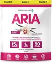 Tasarımcı Wellness, Aria, Women's Wellness Low Calorie Vanilla Protein Toz Biotin, C ve Organik Aloe, Vanilla Blossom, 1.85 Pound
