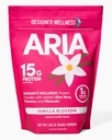 Tasarımcı Wellness, Aria, Women's Wellness Low Calorie Vanilla Protein Toz Biotin, C ve Organik Aloe, Vanilla Blossom, 1.85 Pound