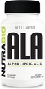 NutraBio Alpha Lipoic Acid (ALA) Supplement, 300mg – Supports Antioxidant Health, May Boost Energy Production and Wellness, 90 Vegetable Capsules
