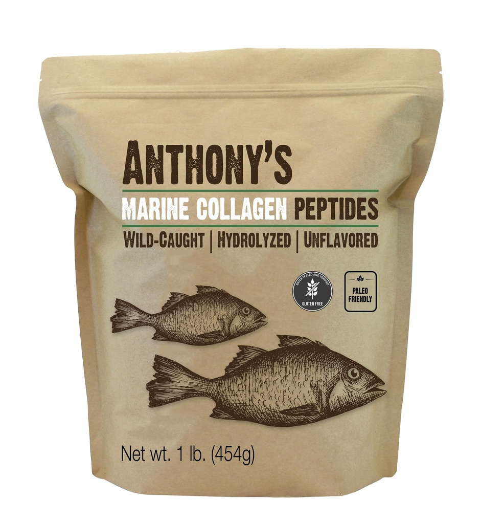 Hydrolyzed Marine Collagen Peptides, Χωρίς γλουτένη, Παλαιό και Κέτο Φιλικό, Άγευστο, 1-Pound
