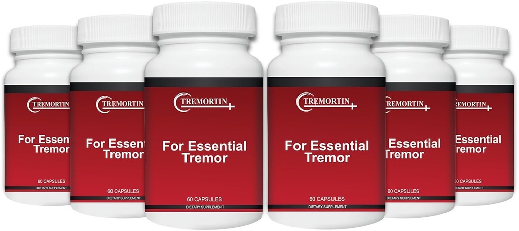 Tremortin - 6 Pack- En İyi Doğal Yardım - Shaky Hands, Arm, Leg ve Ses Tremors için Yardım Sağlıyor