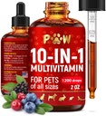 Cat Multivitamin – Vitamins B, C, and D3 in Liquid Form - 1 Köpek Vitaminleri ve UTIs - Cilt ve Ön Bakım için Kedi Vitaminleri - HIPS & Ortaklar için Glucosamine - 2 Oz