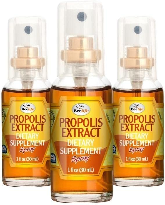 Beelife Propolis Sore Lroat Relief Spray - Propolis Spray - Φυσική Ανοσοποιητική Υποστήριξη, Βοηθά στην Ηρεμία Βήχας & Ξηρά, Ιτσυ Λαρύγγι - Χωρίς Ζάχαρη - 3-Pack