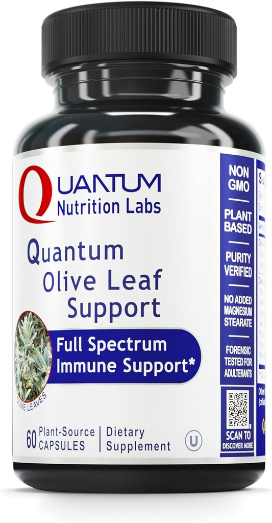 QNL Quantum Olive Leaf Support - Βιολογικό εκχύλισμα ελιάς Κάψουλες - Συμπλήρωμα υγείας καρδιάς για άνδρες και γυναίκες - Καθημερινή ανοσοποιητική υποστήριξη για ενήλικες - 60 κάψουλες φυτικής προέλευσης