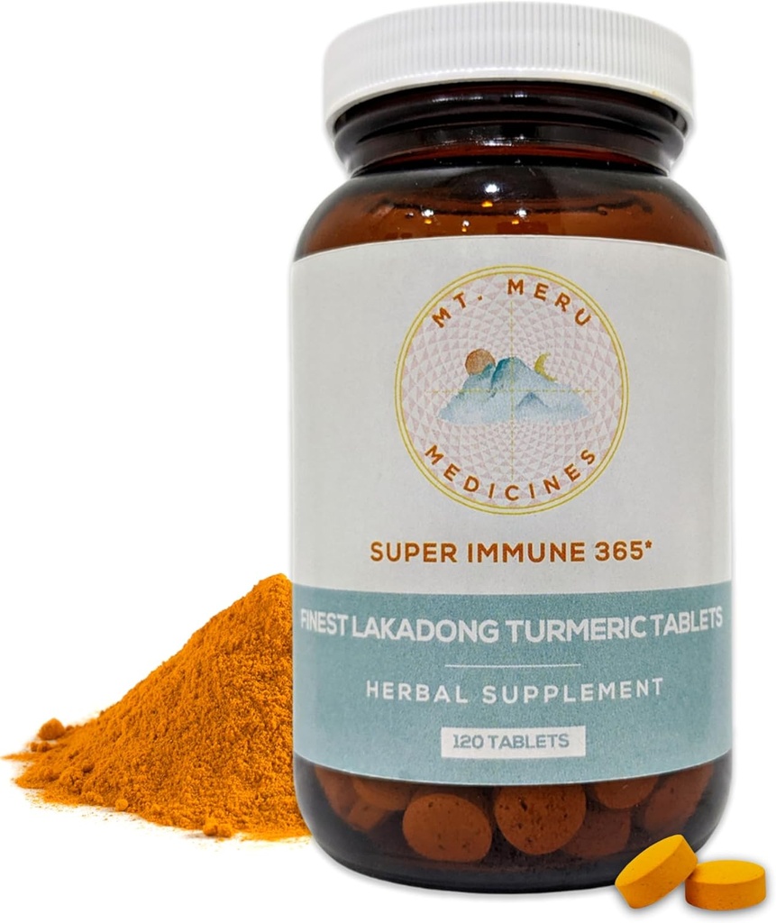 Turmeric Tablet Tamam - High-Curcumin Lakadong Turmeric Black-Pepper ile gelişmiş - Sağlıklı Kalp ve Sağlıklı Immune Sistemi - 120 Vegan Tablet