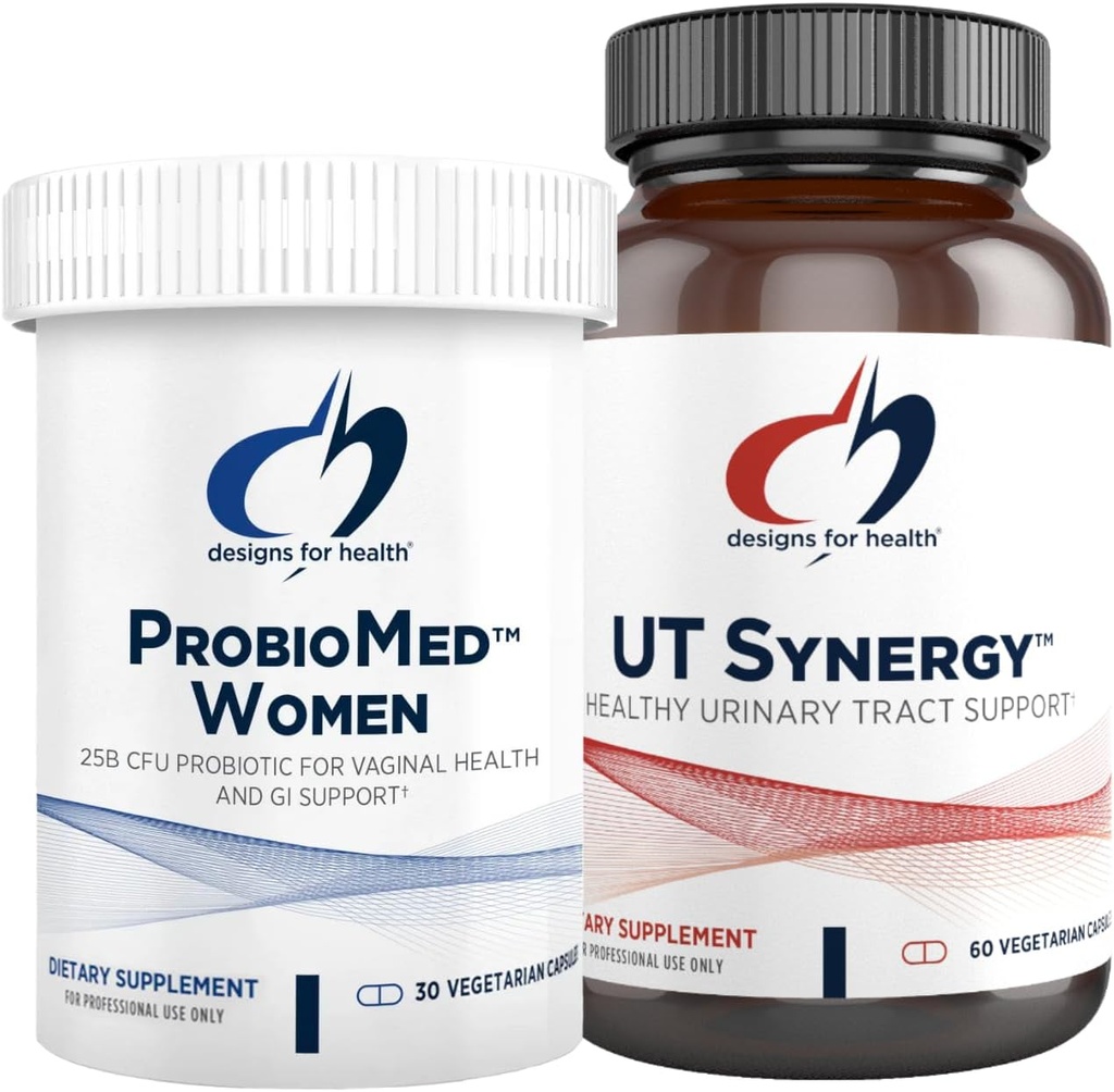 Sağlık Vaginal Probiyotik & UT Support Sche - ProbioMed Women Probiyotik (30 Capsules) için tasarımlar, UT Synergy (60 Capsules) Urinary Tract Support with Hibiscus & D-Mannose