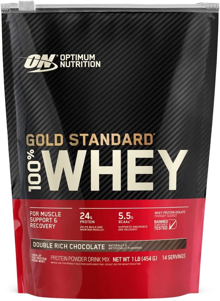 Optimum Beslenme Altın Standardı 100% Whey Protein Toz, Çift Zengin Çikolata (1 lb)